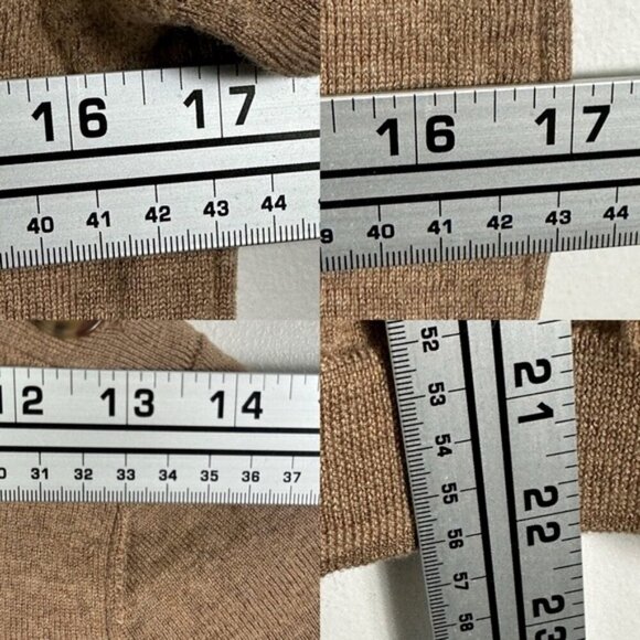 Sezane Jacob Sweater Button Shoulder Merino Wool Camel Size Medium French Knit - Picture 11 of 16